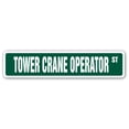 thumbnail image 1 of TOWER CRANE OPERATOR Street Sign heavy equipment operator construction work | Indoor/Outdoor |  36" Wide, 1 of 5