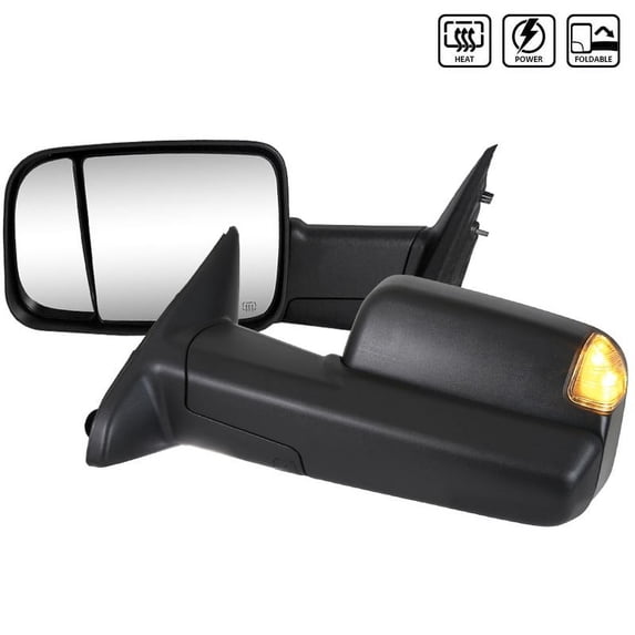 TOWING MIRRORS- POWER HEATED LED- FIT 1500 2500 3500