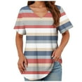 thumbnail image 1 of TOWMUS Graphic Tees for Women Summer V Neck Womens Blouses Dressy Casual Short Sleeve Shirts Ladies T-Shirt Tops, 1 of 6