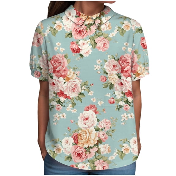 TOWMUS Short Sleeve Shirts Summer Thin Breathable Cotton Linen Loose Lapel Shirt