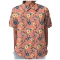 thumbnail image 1 of TOWMUS Womens Summer Blouses Women's Summer Lapel Print Cotton and Linen Top Shirts for Women Linen Floral Blouse Pink, 1 of 5