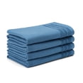 thumbnail image 1 of TOWN & COUNTRY BASICS 4-Piece Waffle Woven Terry Stripe Hand Towel Set, 20"x30", 100% Cotton, Quick Dry, Blue, 1 of 8