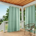 thumbnail image 1 of TOWN & COUNTRY BASICS Cabana Solid Heavyweight Indoor Outdoor Curtains, Light Filtering Opacity with Grommet Top, Water Repellent, 2-Pack Set, 54"x108", Seafoam, 1 of 10