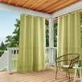 thumbnail image 1 of TOWN & COUNTRY BASICS Cabana Solid Heavyweight Indoor Outdoor Curtains, Light Filtering Opacity with Grommet Top, Water Repellent, 2-Pack Set, 54"x84", Kiwi Green, 1 of 10