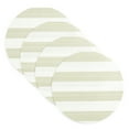 thumbnail image 1 of TOWN & COUNTRY BASICS Cabana Stripe Indoor Outdoor Placemats 4-Pack Set, Reversible and Easy Clean, Green/White, 15" Round, 1 of 13