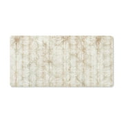 TOWN & COUNTRY BASICS Comfort Plus Boho Geo Anti Fatigue Comfort Mat, Kitchen Mat, Standing Desk Mat, Dorm Room Rug, Non-Slip Backing, Beige, 18x39