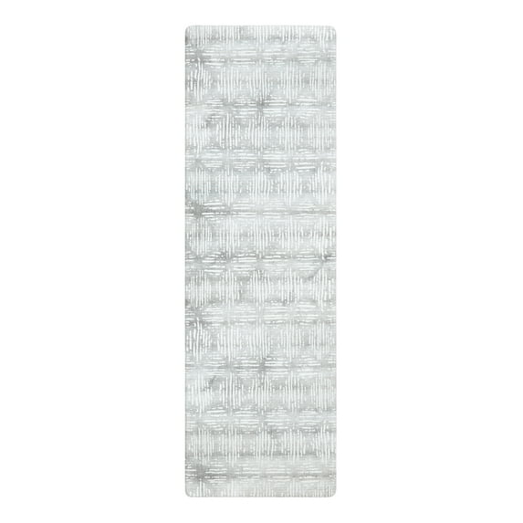 TOWN & COUNTRY BASICS Comfort Plus Boho Geo Anti Fatigue Comfort Mat, Kitchen Runner Mat, Standing Desk Mat, Dorm Room Rug, Non-Slip Backing, Grey, 18"x55"