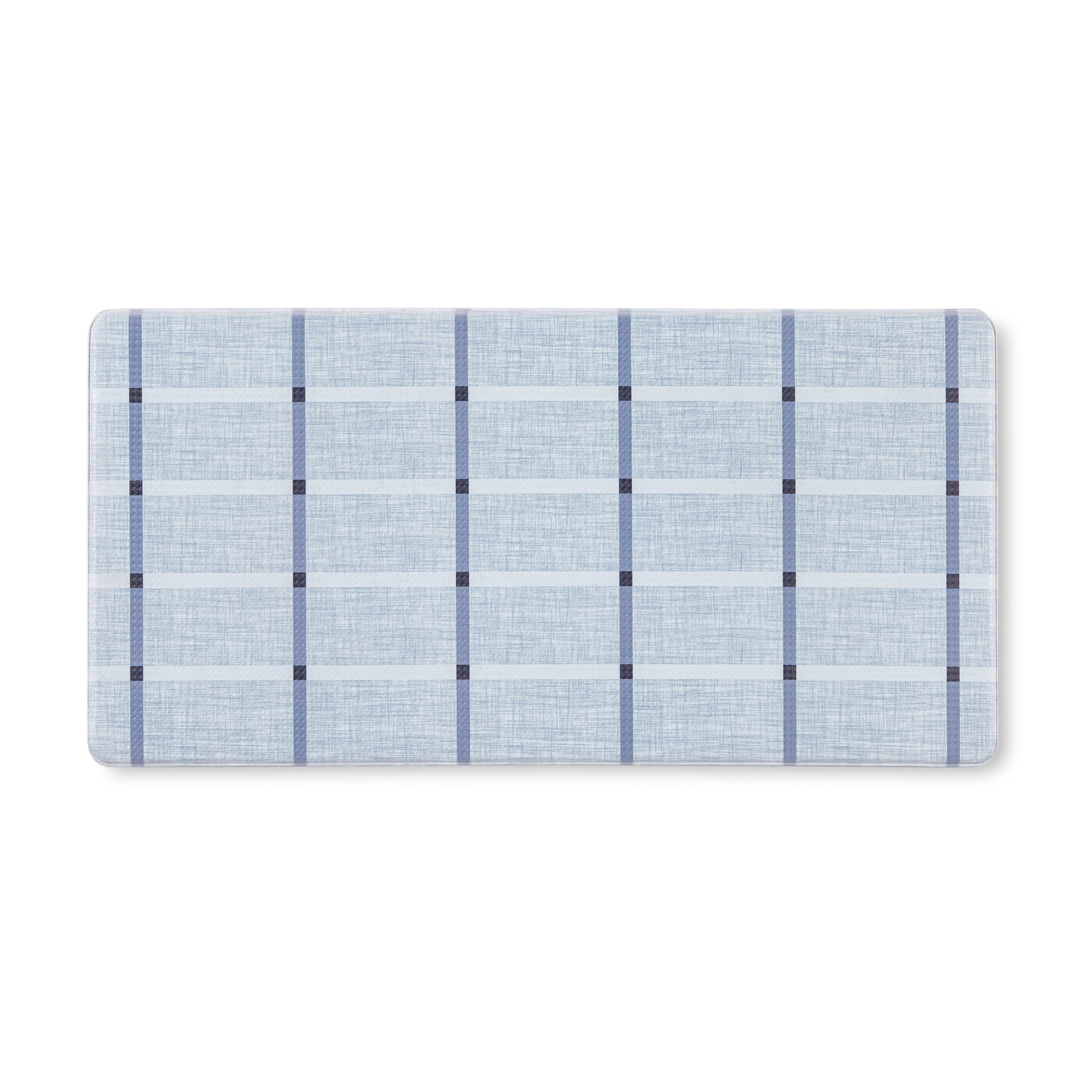 Blue Plaid Comfort Plus Anti-Fatigue Kitchen Mat