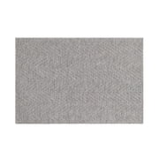 TOWN & COUNTRY BASICS Pax Herringbone Textured Solid Everwash® Washable Area Rug, Low Pile, Non-Slip Backing, Easy Clean Pet & Family Friendly Rug, Grey, 1'11"x