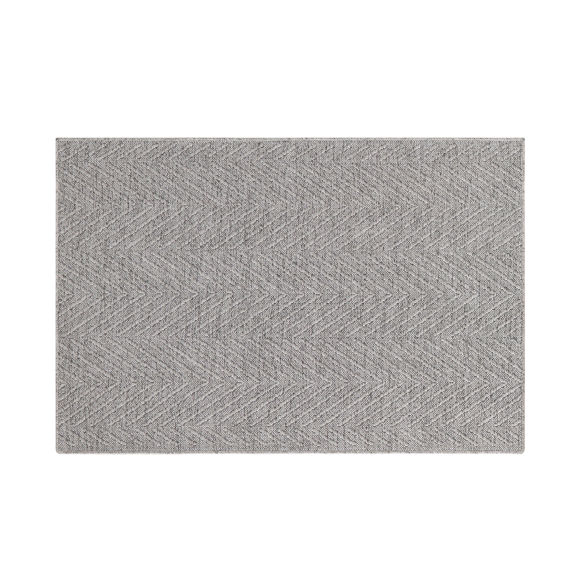 TOWN & COUNTRY BASICS Pax Herringbone Textured Solid Everwash® Washable Area Rug, Low Pile, Non-Slip Backing, Easy Clean Pet & Family Friendly Rug, Grey, 2'11"x4'11"