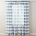 thumbnail image 1 of TOWN & COUNTRY BASICS Pax Semi-Sheer Stripe, Light Filtering Indoor Curtains 2-Pack Blue/White, 50"x84", 1 of 10