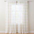 thumbnail image 1 of TOWN & COUNTRY BASICS Pax Semi-Sheer Stripe, Light Filtering Indoor Curtains 2-Pack Linen/White, 50"x84", 1 of 10
