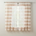 thumbnail image 1 of TOWN & COUNTRY BASICS Pax Semi-Sheer Stripe, Light Filtering Indoor Curtains 2-Pack Rust/Linen, 50"x63", 1 of 10