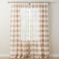 thumbnail image 1 of TOWN & COUNTRY BASICS Pax Semi-Sheer Stripe, Light Filtering Indoor Curtains 2-Pack Rust/Linen, 50"x96", 1 of 10