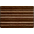 thumbnail image 1 of TOWN & COUNTRY BASICS Smooth Step Striped Low Profile Utility Kitchen Mat, Machine Washable, with Non-Slip Backing, Brown/Beige, 24"x35", 1 of 5