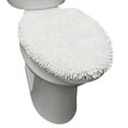 thumbnail image 1 of TOWN & COUNTRY BASICS Spa Step Noodle Solid Bathroom Toilet Lid Cover, Plush, Soft and Absorbent, Machine Washable, White, 18.5"x19.6", 1 of 5