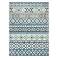 thumbnail image 1 of TOWN & COUNTRY EVERYDAY Dahlia Southwestern Stripe Indoor Outdoor Area Rug, UV Fade Resistant, High-Low Pile, Blue/Multi, 3'11"x5'2", 1 of 13