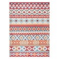 thumbnail image 1 of TOWN & COUNTRY EVERYDAY Dahlia Southwestern Stripe Indoor Outdoor Area Rug, UV Fade Resistant, High-Low Pile, Red/Mutli, 5'2"x7'2", 1 of 13