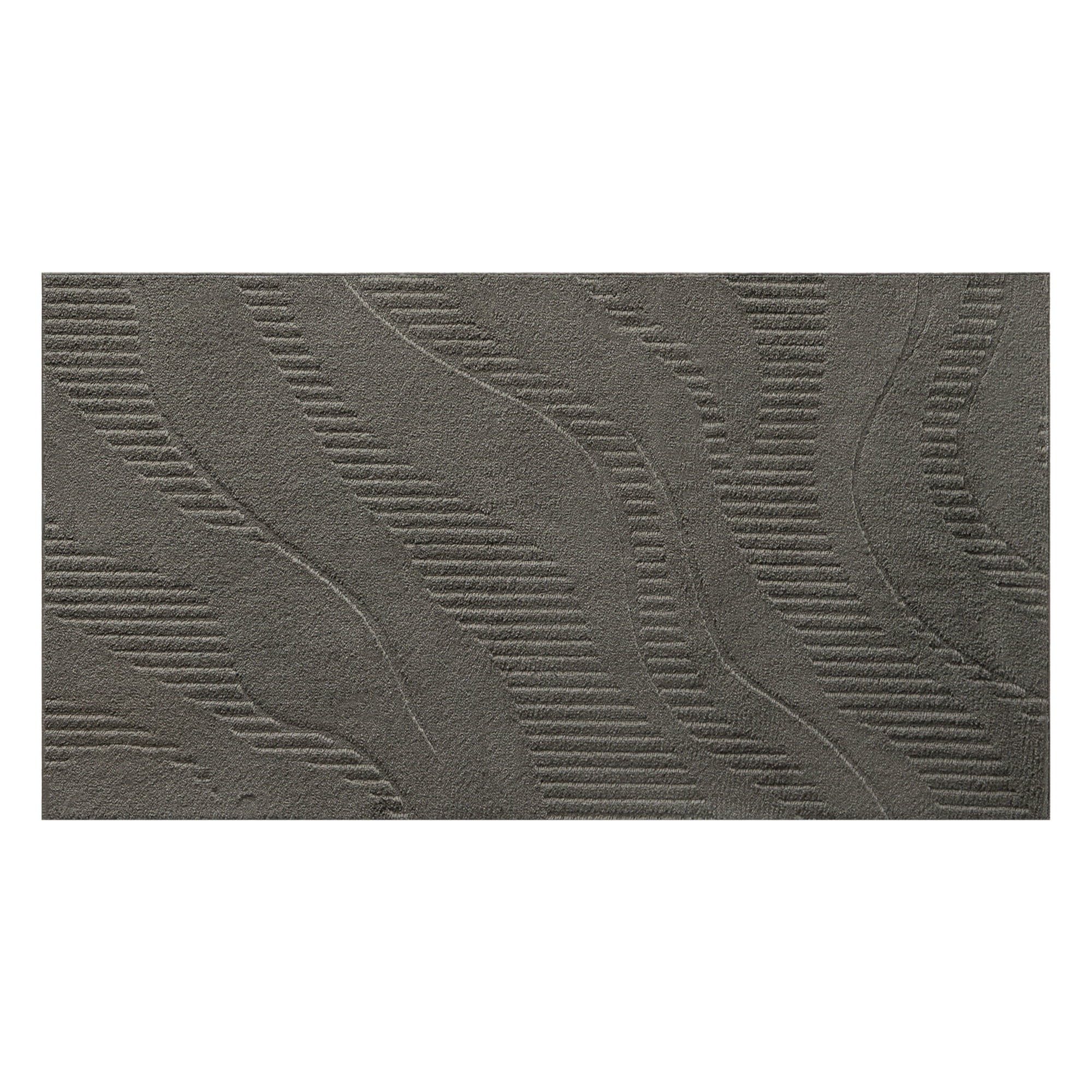 TOWN & COUNTRY EVERYDAY Lane Painterly Wave Soft Felt Everwash®, Machine Washable Area Rug with Non-Slip Backing, Modern Rug, Charcoal Grey, 1'7"x2'11"