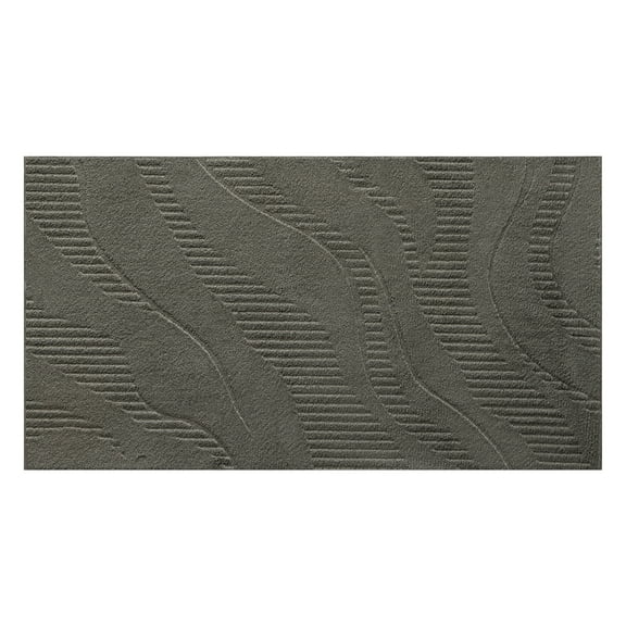 TOWN & COUNTRY EVERYDAY Lane Painterly Wave Soft Felt Everwash®, Machine Washable Area Rug with Non-Slip Backing, Modern Rug, Charcoal Grey, 1'7"x2'11"