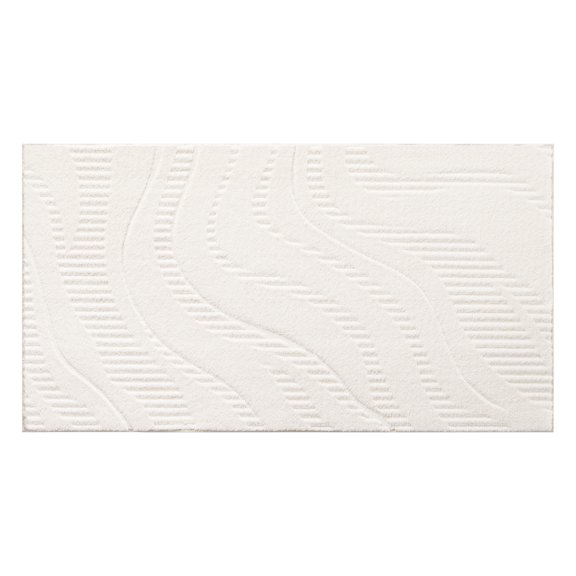 TOWN & COUNTRY EVERYDAY Lane Painterly Wave Soft Felt Everwash®, Machine Washable Area Rug with Non-Slip Backing, Modern Rug, Ivory, 1'7"x2'11"