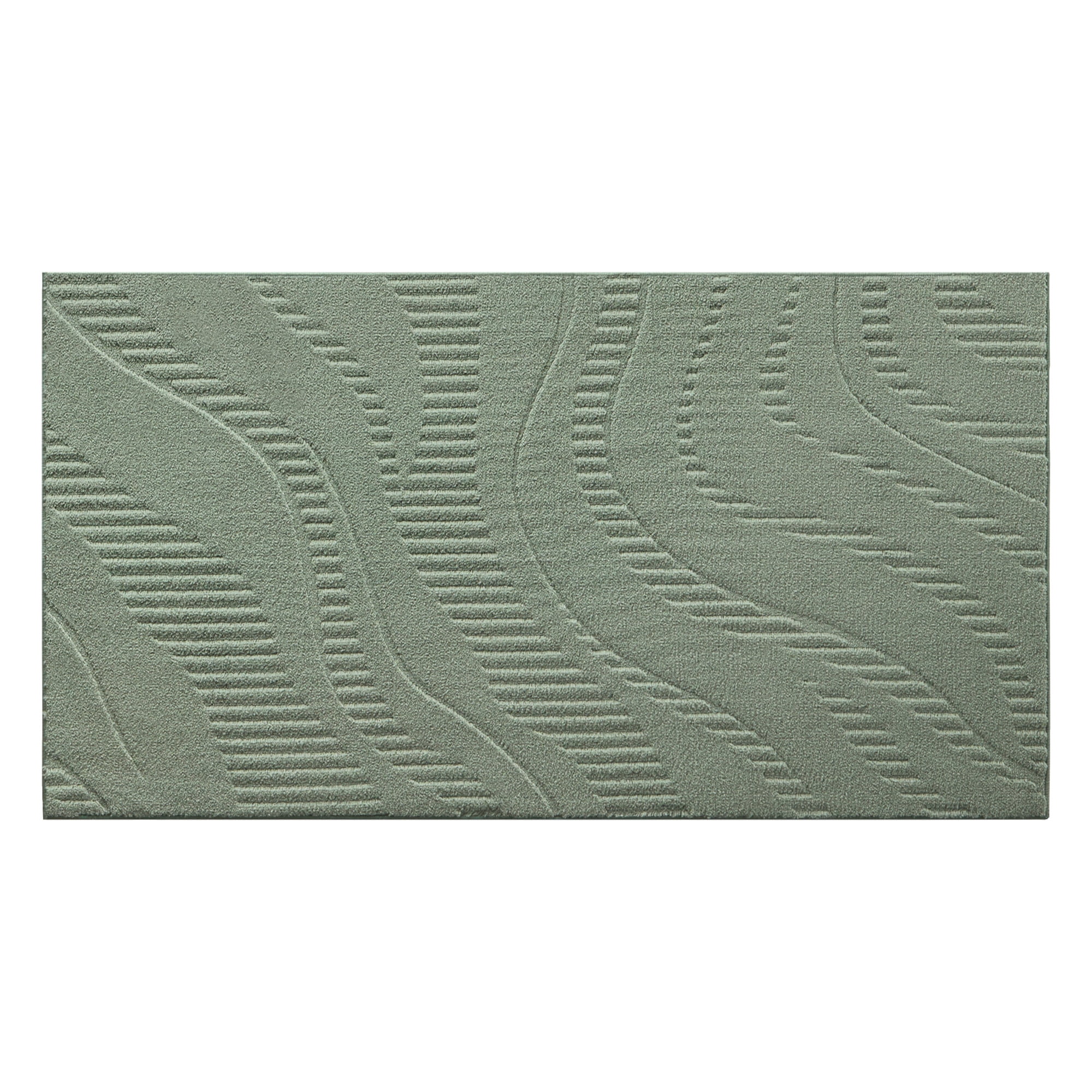 TOWN & COUNTRY EVERYDAY Lane Painterly Wave Soft Felt Everwash®, Machine Washable Area Rug with Non-Slip Backing, Modern Rug, Sage Green, 1'7"x2'11"