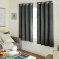 thumbnail image 1 of TOWN & COUNTRY EVERYDAY Lustre Solid Heavyweight Textured Sateen Indoor Curtains, Room Darkening Opacity, Grommet Top, Energy Efficient, 2-Pack Set, 52"x63", Charcoal, 1 of 10