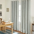 thumbnail image 1 of TOWN & COUNTRY EVERYDAY Lustre Solid Heavyweight Textured Sateen Indoor Curtains, Room Darkening Opacity, Grommet Top, Energy Efficient, 2-Pack Set, 52"x84", Silver, 1 of 10