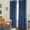 thumbnail image 1 of TOWN & COUNTRY EVERYDAY Lustre Solid Heavyweight Textured Sateen Indoor Curtains, Room Darkening Opacity, Grommet Top, Energy Efficient, 2-Pack Set, 52"x84", Slate Blue, 1 of 10