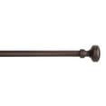 thumbnail image 1 of TOWN & COUNTRY EVERYDAY Modern Rounded Cap Single Indoor Curtain Rod and Finial Set, Easy Install Wall Mount, Oil Rubbed Bronze, Adjustable 66”-120”, 1 of 7