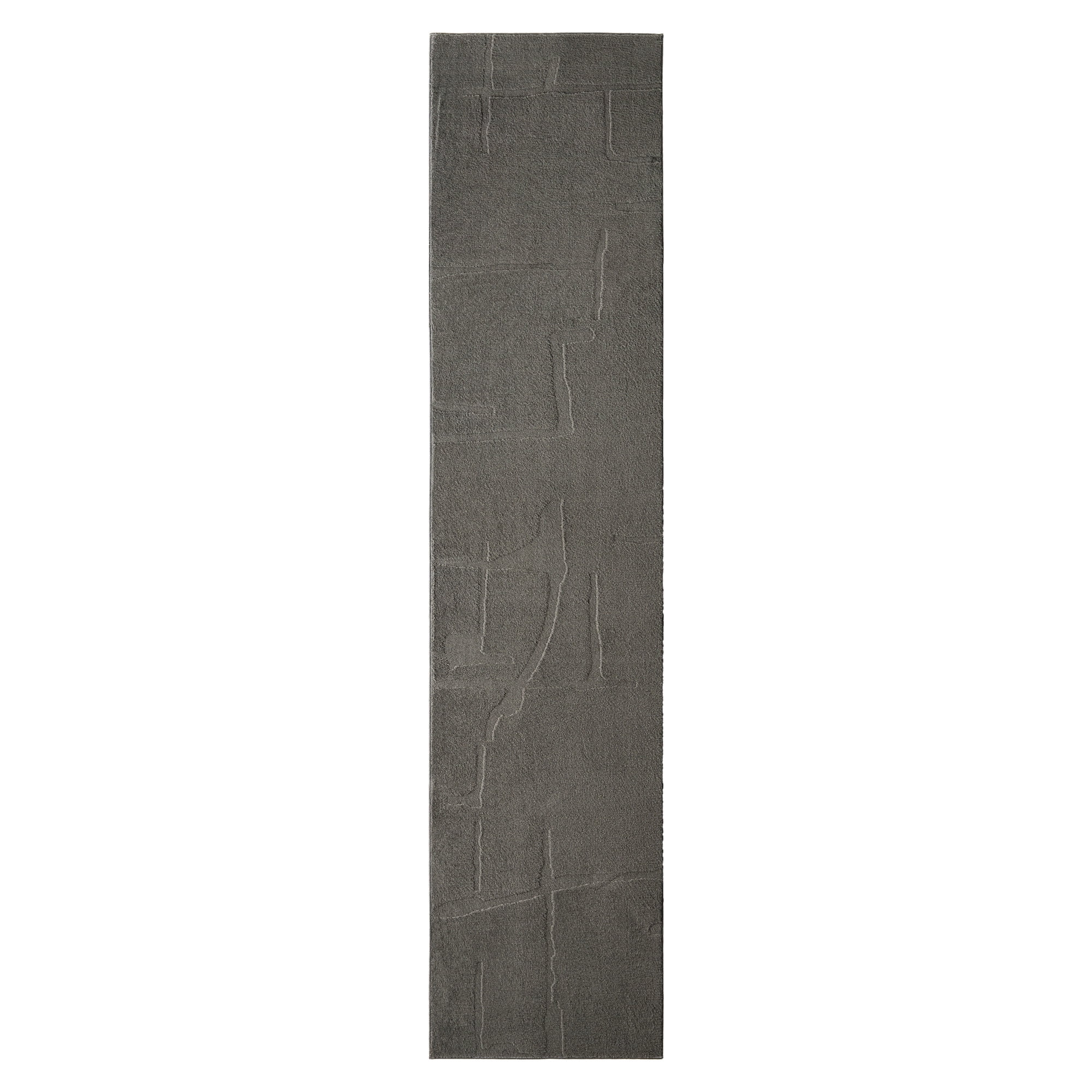 TOWN & COUNTRY EVERYDAY Rae Abstract Organic Soft Felt Everwash®, Machine Washable Area Rug with Non-Slip Backing, Abstract Rug, Charcoal Grey, 1'7"x7'2"