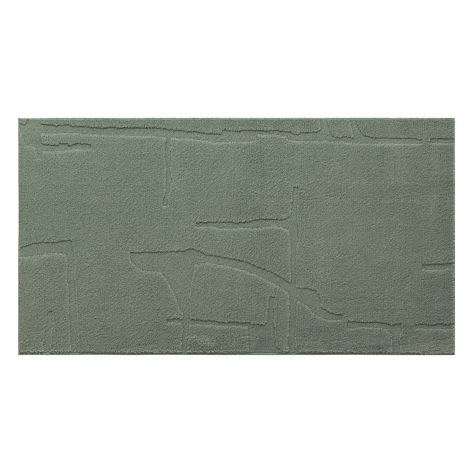TOWN & COUNTRY EVERYDAY Rae Abstract Organic Soft Felt Everwash®, Machine Washable Area Rug with Non-Slip Backing, Abstract Rug, Sage Green, 1'7"x2'11"