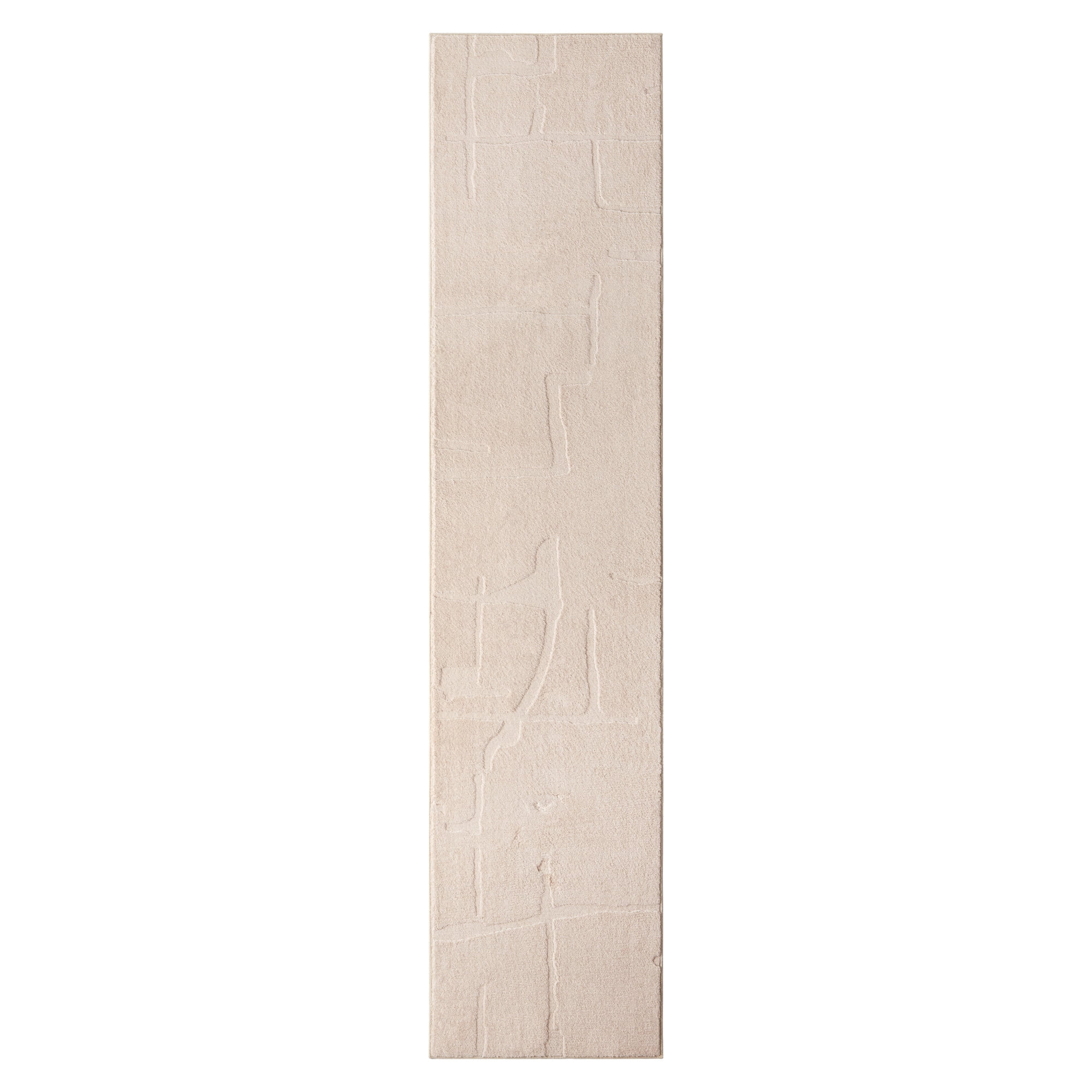 TOWN & COUNTRY EVERYDAY Rae Abstract Organic Soft Felt Everwash®, Machine Washable Area Rug with Non-Slip Backing, Abstract Rug, Taupe, 1'7"x7'2"