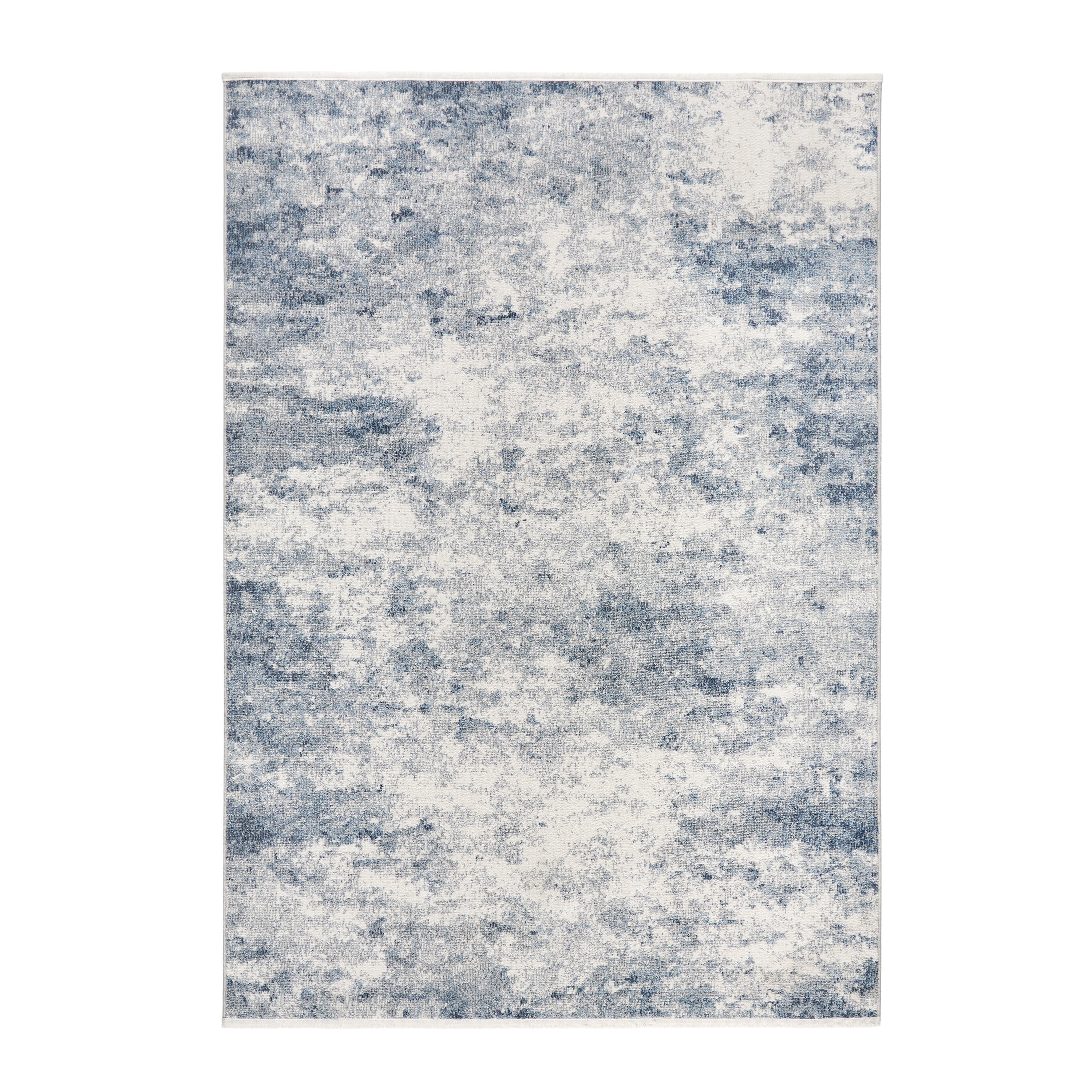 TOWN & COUNTRY EVERYDAY Rein Abstract Cloud Everwash® Washable Area Rug with Non-Slip Backing, Pet Friendly Rug, Blue/Grey, 7'10"x10'2"