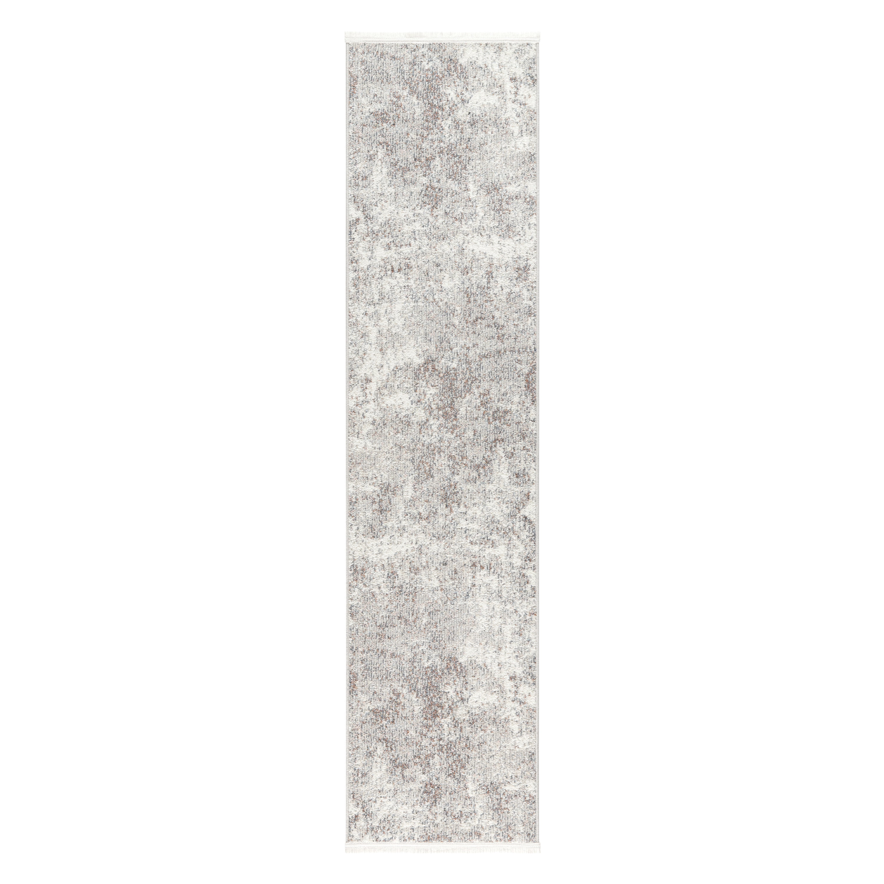 TOWN & COUNTRY EVERYDAY Rein Abstract Cloud Everwash® Washable Runner Area Rug with Non-Slip Backing, Pet Friendly Rug, Grey, 1'9"x7'2"