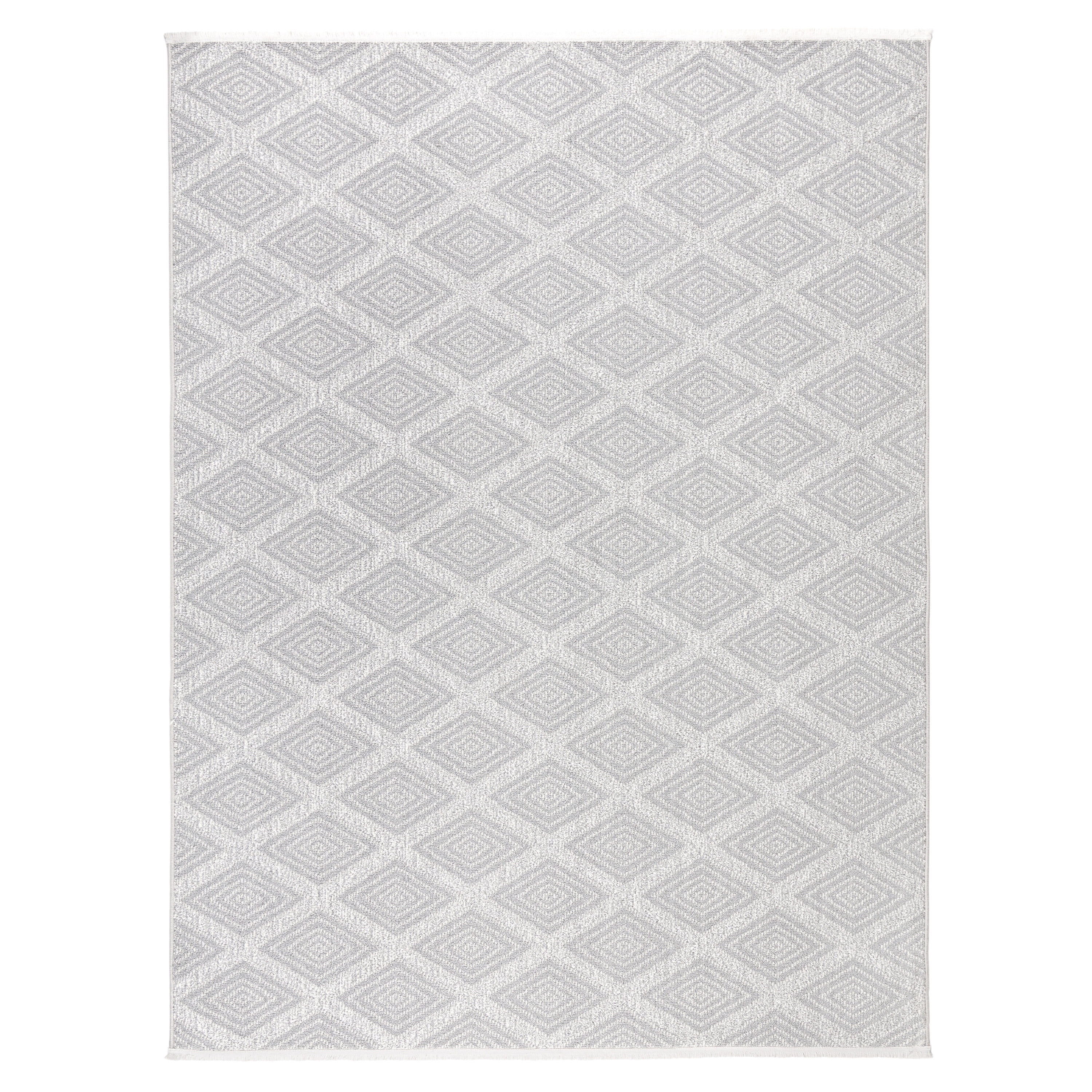 TOWN & COUNTRY EVERYDAY Rein Solid Diamond Everwash® Washable Area Rug with Non-Slip Backing, Pet Friendly Rug, Grey, 7'10"x10'2"