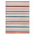 thumbnail image 1 of TOWN & COUNTRY EVERYDAY Rio Multicolor Stripe Indoor Outdoor Area Rug, UV Fade Resistant, High-Low Pile, Red/Mutli, 7'10"x10'2", 1 of 13