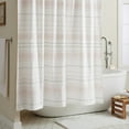 thumbnail image 1 of Town & Country Everyday Solana Textured Woven Stripe Cotton Shower Curtain, White/Grey/Blush, 70"x72", 1 of 10