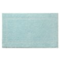 thumbnail image 1 of TOWN & COUNTRY EVERYDAY Ultra Plush Solid Tufted Border Bath Mat, Soft and Absorbent Tufted Floor Mat, Non-Slip Backing, Machine Washable, Aqua Blue, 20"x32", 1 of 13