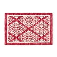 thumbnail image 1 of TOWN & COUNTRY EVERYDAY Walker Damask Medallion Everwash® Washable Multi-Use Decorative Rug, Tufted Kitchen Rug, Low-Profile Door Mat, Bedroom Rug and Bath Rug with Non-Slip Backing, Red, 24"x40", 1 of 11
