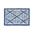 thumbnail image 1 of TOWN & COUNTRY EVERYDAY Walker Damask Medallion Everwash® Washable Multi-Use Decorative Rug with Non-Slip Backing, Navy Blue, 24"x40", 1 of 11