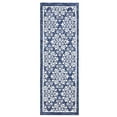 thumbnail image 1 of TOWN & COUNTRY EVERYDAY Walker Damask Medallion Everwash® Washable Multi-Use Decorative Rug with Non-Slip Backing, Navy Blue, 24"x72", 1 of 11