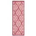 thumbnail image 1 of TOWN & COUNTRY EVERYDAY Walker Damask Medallion Everwash® Washable Multi-Use Decorative Rug with Non-Slip Backing, Red, 24"x72", 1 of 11