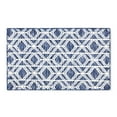 thumbnail image 1 of TOWN & COUNTRY EVERYDAY Walker Modern Diamond Everwash® Washable Multi-Use Decorative Rug with Non-Slip Backing, Navy Blue, 24"x72", 1 of 11