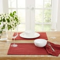 thumbnail image 1 of TOWN & COUNTRY LIVING Harper Stain and Water Resistant Reversible Placemat 4-Pack Set, Deep Redwood, 13"x17.5", 1 of 7