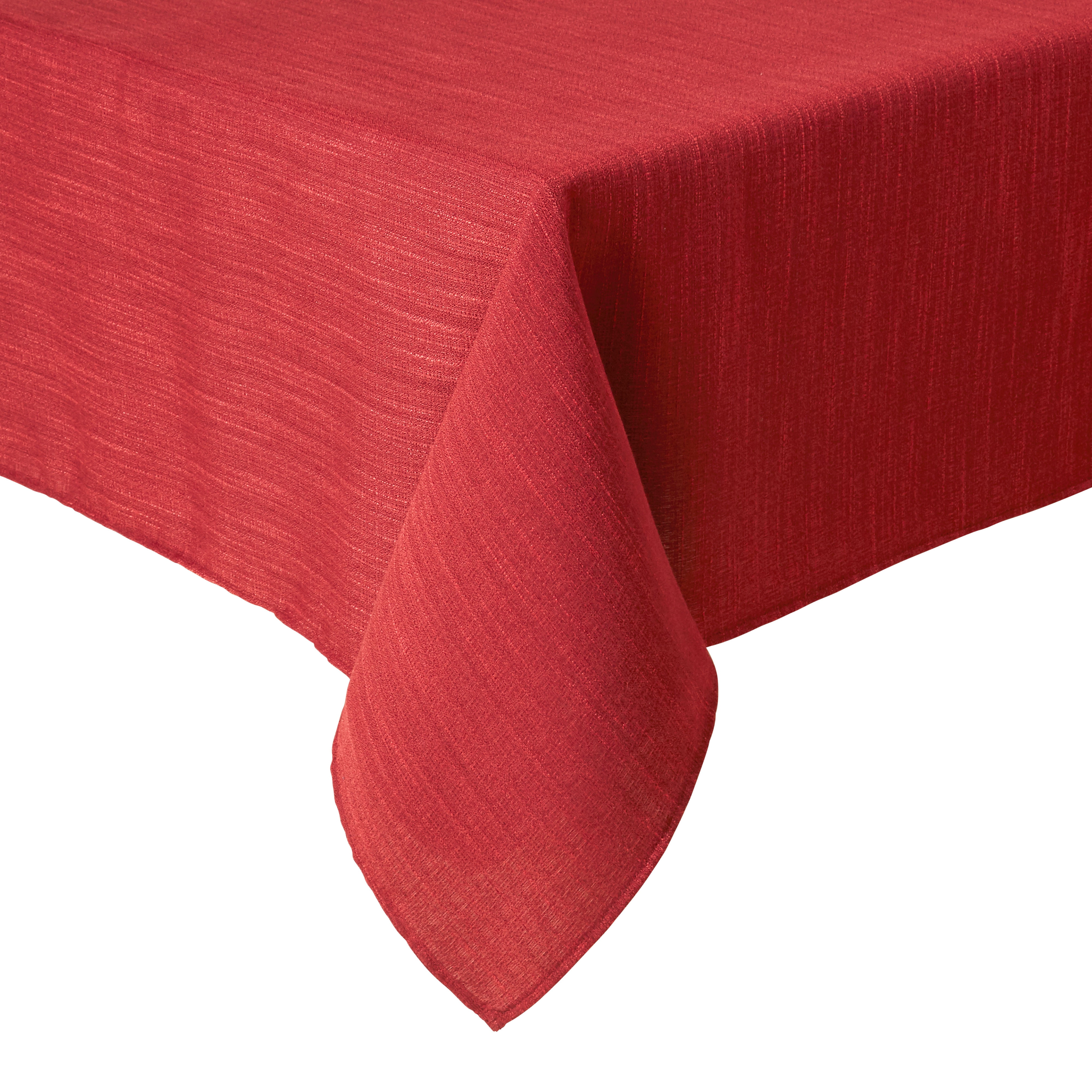 TOWN & COUNTRY LIVING Harper Stain and Water Resistant Tablecloth Single Pack, Deep Redwood, 60"x102"