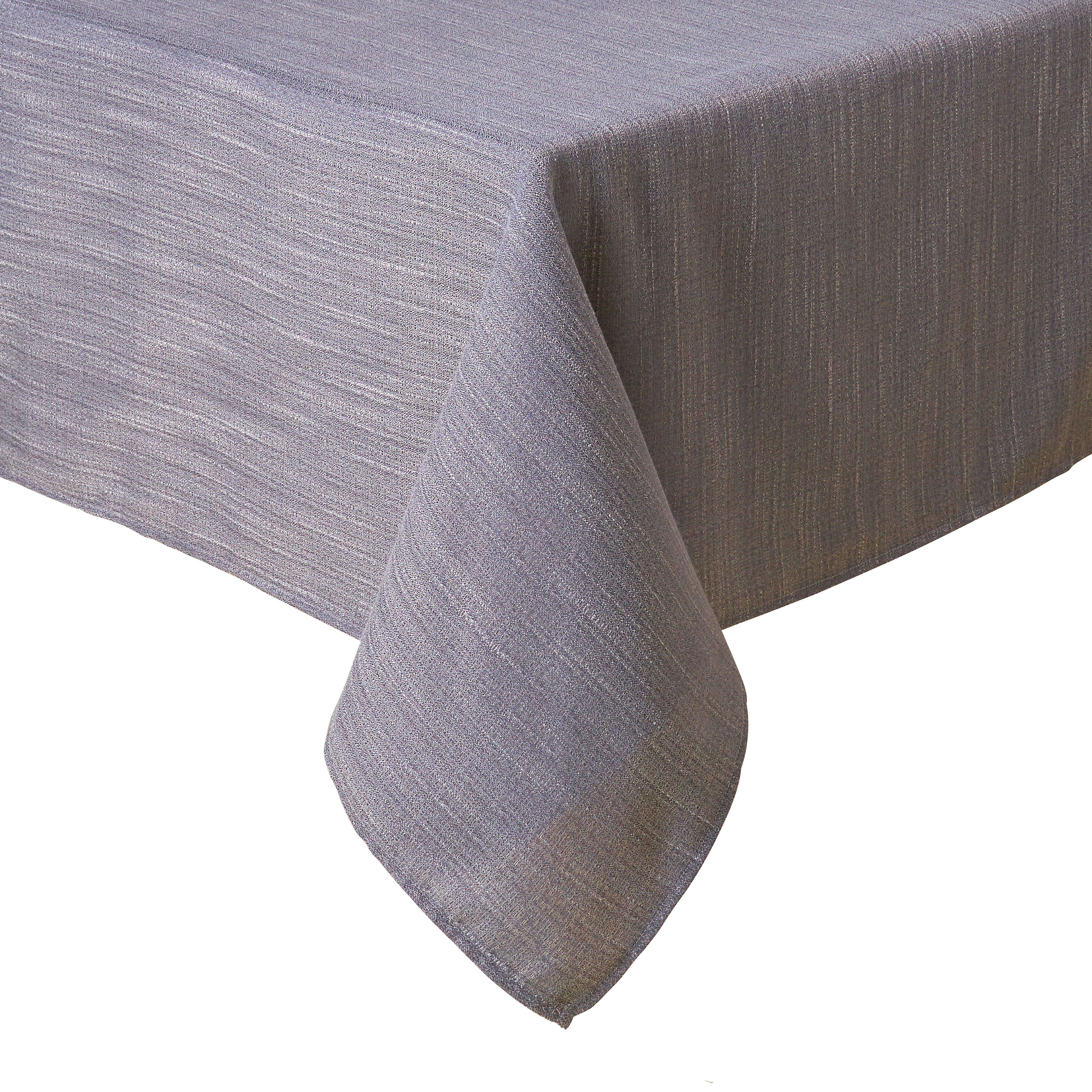 TOWN & COUNTRY LIVING Harper Stain and Water Resistant Tablecloth Single Pack, Grey Flannel, 60"x102"