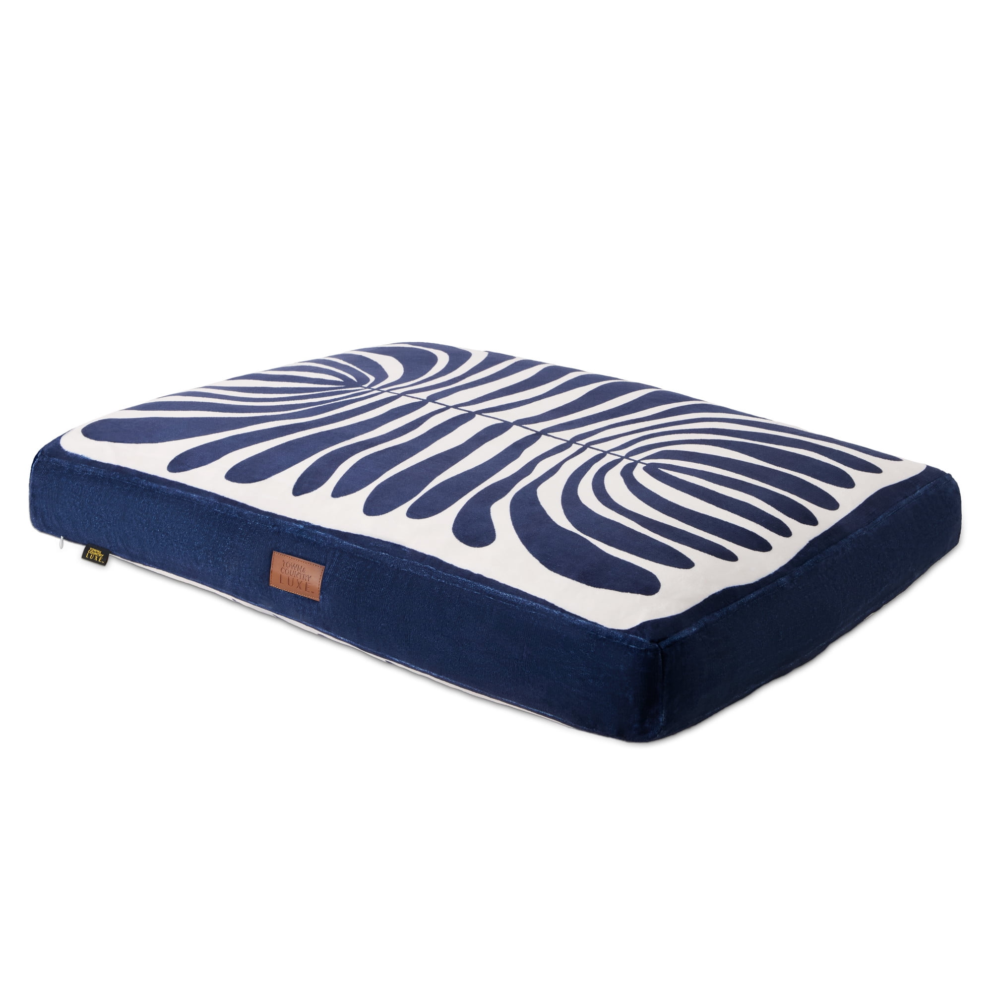 TOWN & COUNTRY LUXE CuddleTown Matisse Everwash® Pillow Pet Bed, Water Repellent Floor Pillow, Machine Washable Cover, Soft & Calming, Navy Blue, Large 44"x34"x4"