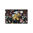 thumbnail image 1 of TOWN & COUNTRY LUXE Livie Floral Drip Everwash® Washable Multi-Use Decorative Rug, Kitchen Rug, Low-Profile Door Mat, Bedroom Rug and Dorm Room Rug with Non-Slip Backing, Black, 24"x40", 1 of 7