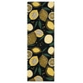 thumbnail image 1 of TOWN & COUNTRY LUXE Livie Fresh Lemon Everwash® Washable Multi-Use Decorative Rug, Kitchen Runner Rug, Low-Profile Door Mat, Bedroom Rug and Dorm Room Rug with Non-Slip Backing, Black, 24"x72", 1 of 11